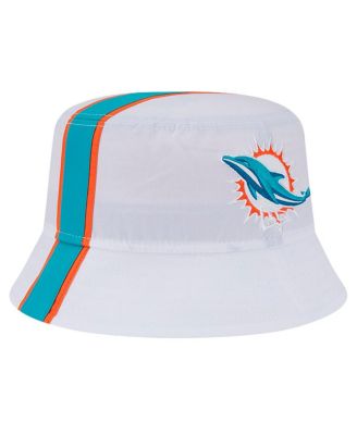 Men's White Miami Dolphins Helmet Bucket Hat
