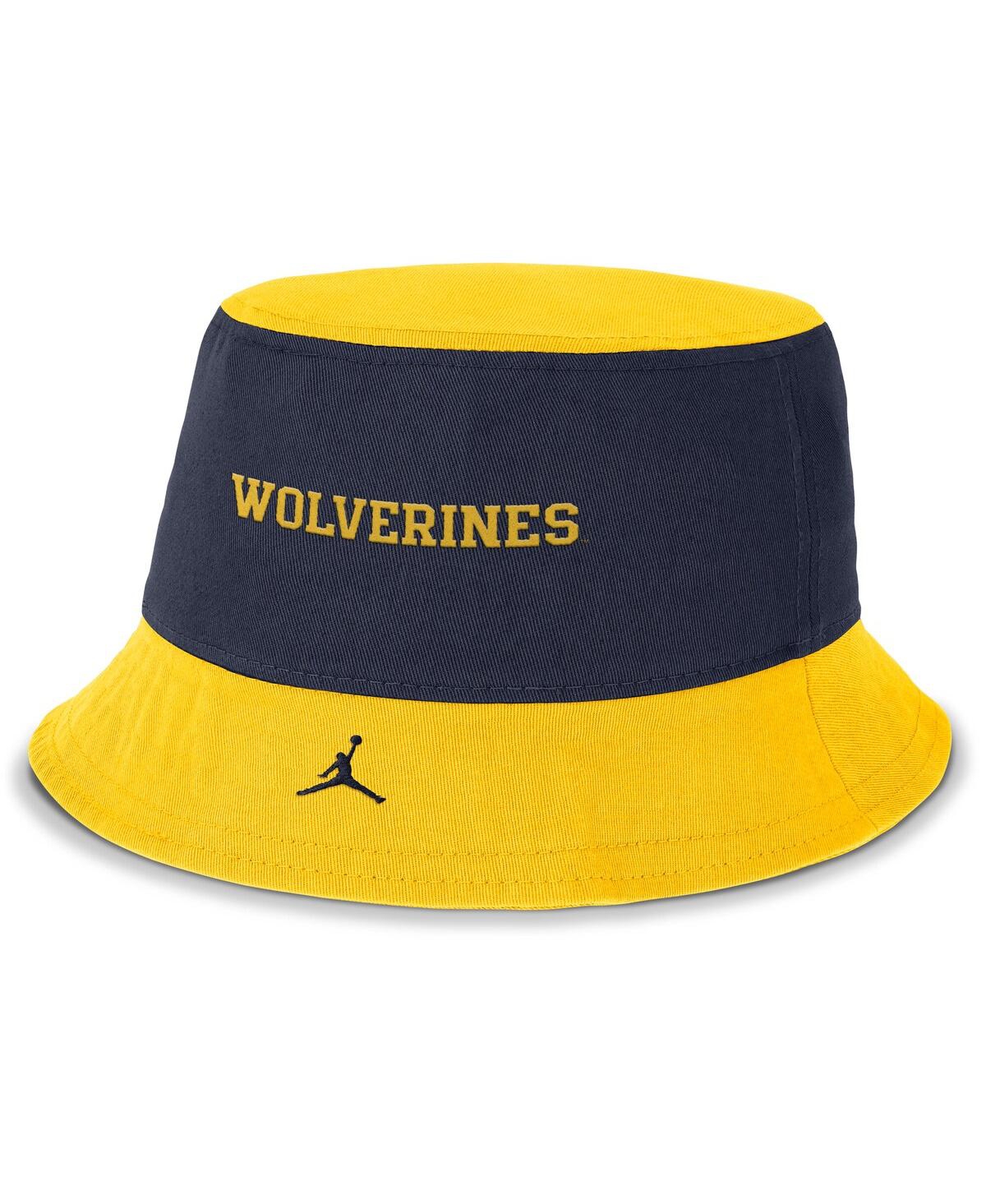 JORDAN MEN'S NAVY/MAIZE MICHIGAN WOLVERINES APEX BUCKET HAT 
