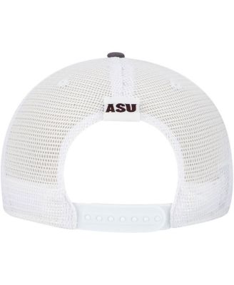 Men's Gray/White Arizona State Sun Devils Victory Baseline Trucker Adjustable Hat