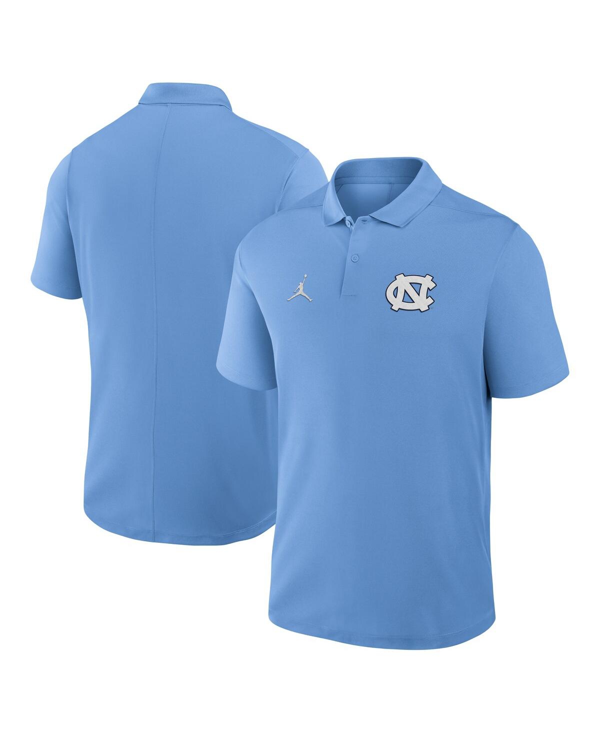 JORDAN MEN'S CAROLINA BLUE NORTH CAROLINA TAR HEELS PRIMETIME VICTORY PRIMARY LOGO PERFORMANCE POLO SHIRT 