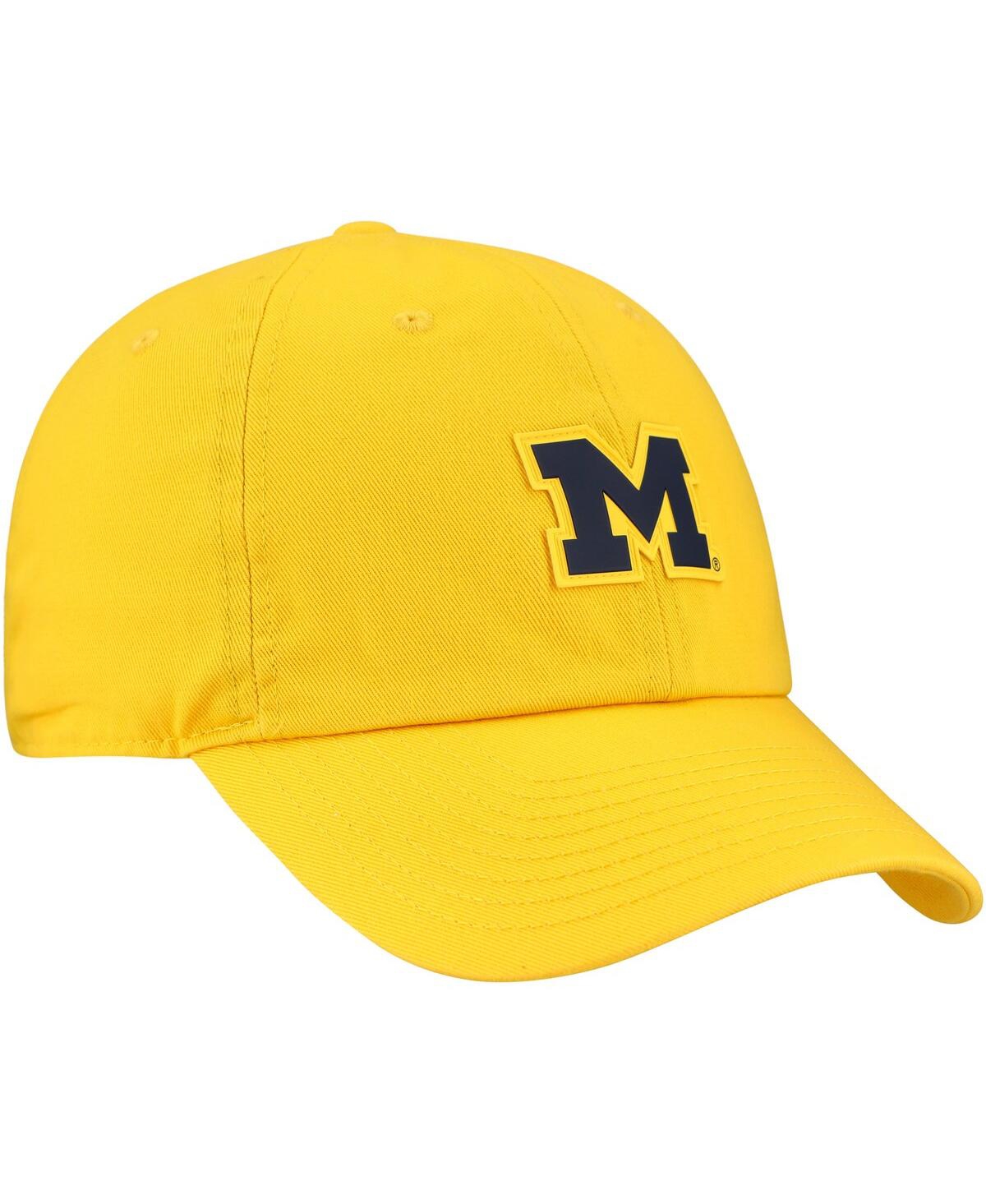 JORDAN MEN'S MAIZE MICHIGAN WOLVERINES CLUB SWOOSH PERFORMANCE ADJUSTABLE HAT 
