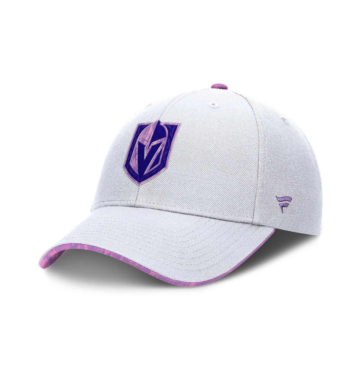 Мужская кепка Fanatics White Vegas Golden Knights Authentic Pro Hockey Fights Cancer Adjustable Hat — фото 3