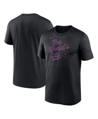 Nike - Men's Black New York Mets 2025 City Connect Team Phrase Script Legend Performance T-Shirt