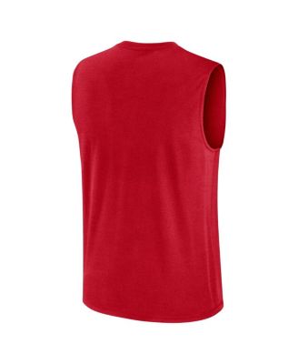 Men's Red Cincinnati Reds Knockout Performance Muscle Tank Top