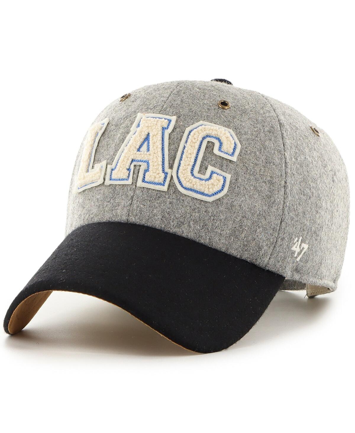 STONEY CLOVER LANE X '47 BRAND MEN'S AND WOMEN'S GRAY/BLACK LOS ANGELES CHARGERS BLOCK CLEAN UP ADJUSTABLE HAT 