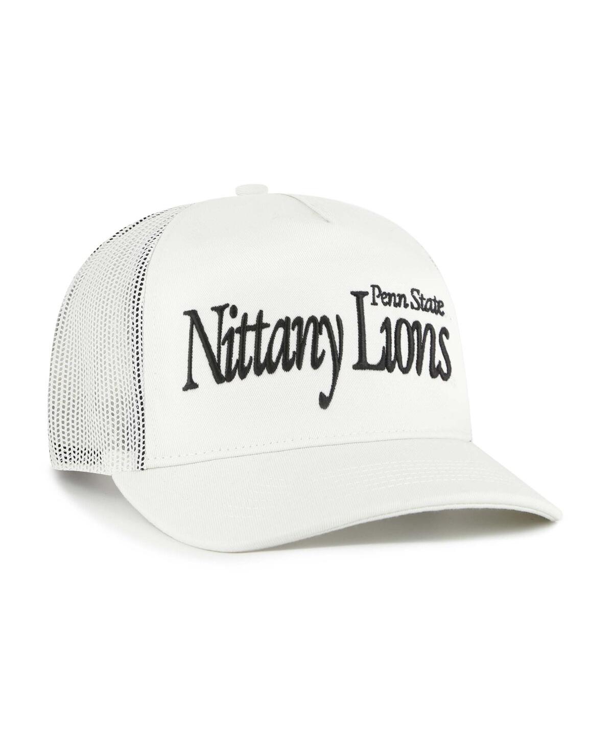 47 Brand Men's And Women's Cream Penn State Nittany Lions Foundation Script Adjustable Trucker Hat