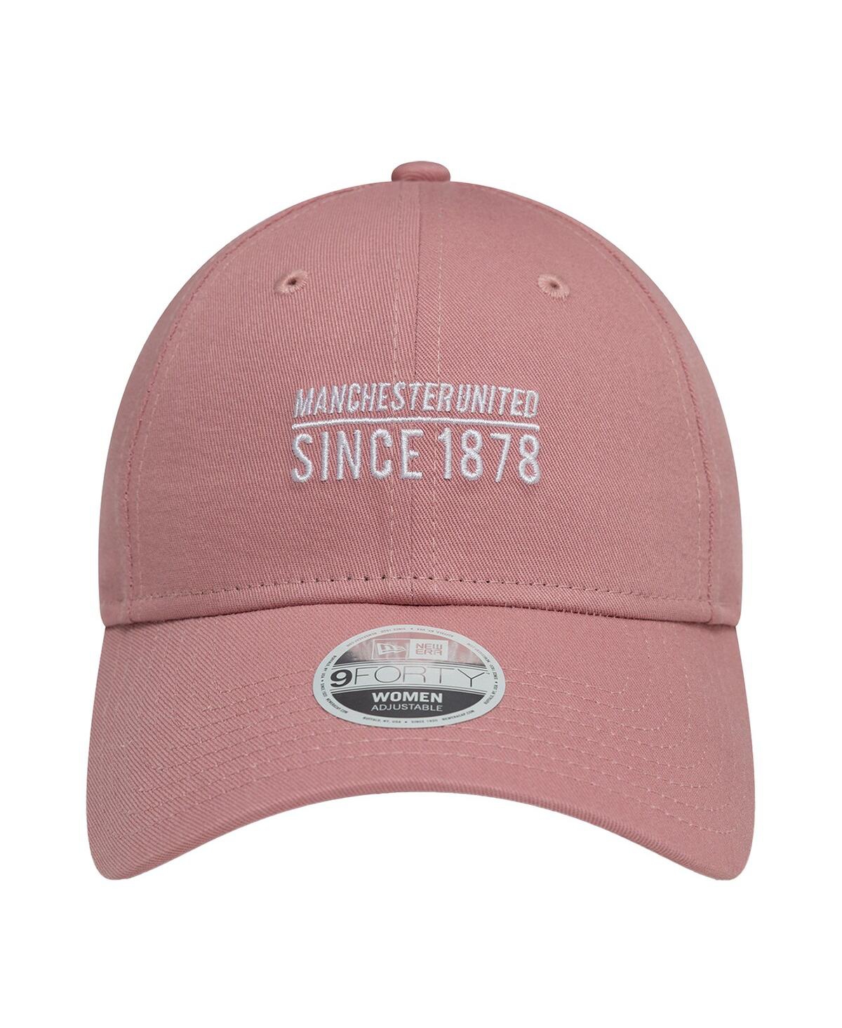 Shop New Era Women's Pink Manchester United Seasonal 9forty Adjustable Hat