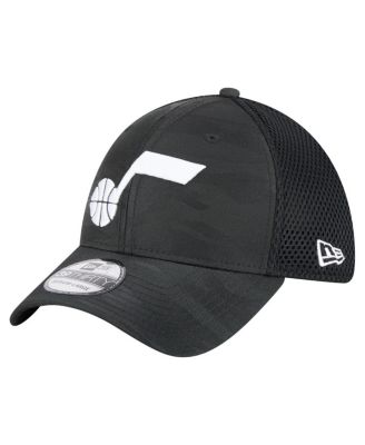 New Era - Men's Black Utah Jazz Subtle Camo 39THIRTY Flex Hat