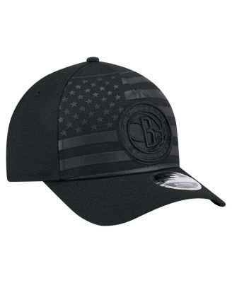 Men's Black Brooklyn Nets Game Day Flag A-Frame 9FORTY Adjustable Hat