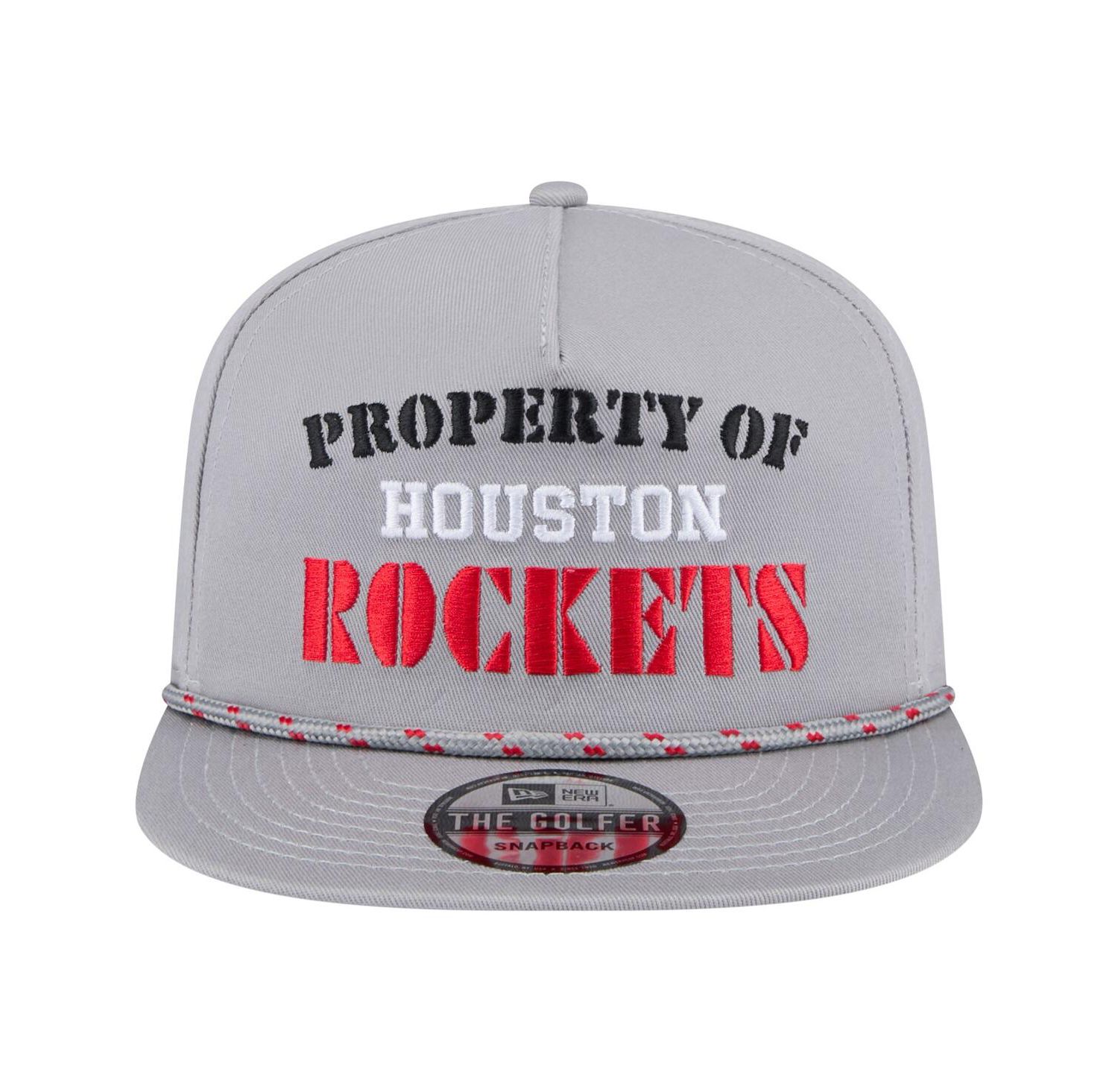 Men's Gray Houston Rockets Throwback Property Of Golfer Snapback Hat