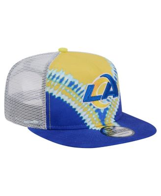 Men's Gold/Royal Los Angeles Rams Throwback Dye Golfer Snapback Hat