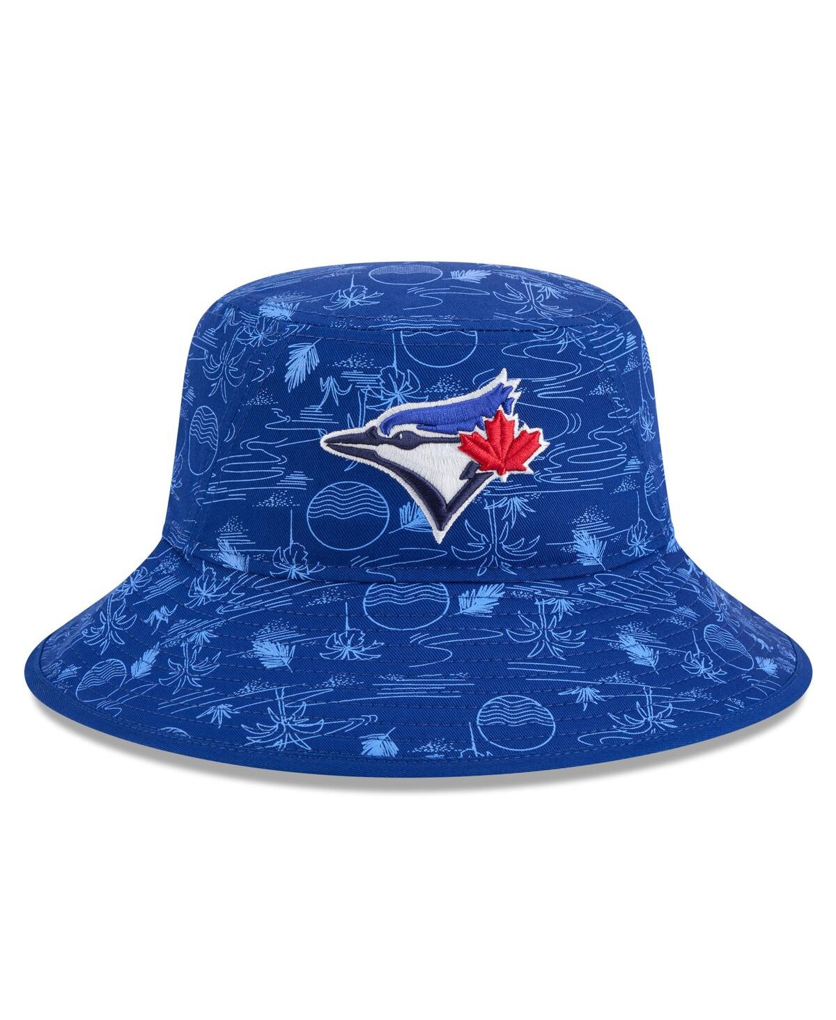 NEW ERA MEN'S ROYAL TORONTO BLUE JAYS 2025 SPRING TRAINING ALL OVER PRINT BUCKET HAT 