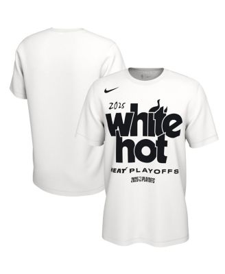 Nike - Men's and Women's White Miami Heat 2025 NBA Playoffs On-Court Mantra T-Shirt