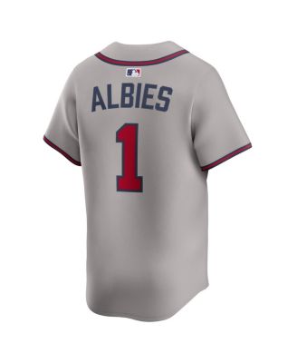 Men's Ozzie Albies Gray Atlanta Braves Road Limited Player Jersey