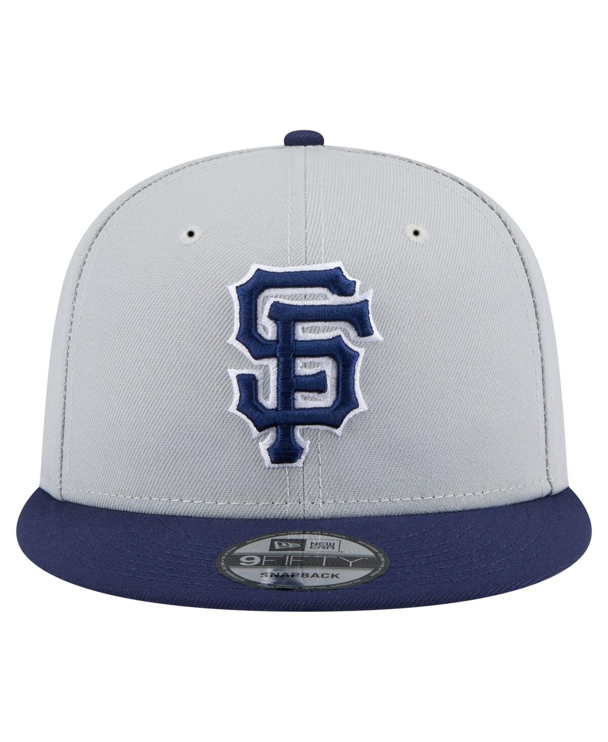 NEW ERA MEN'S GRAY/NAVY SAN FRANCISCO GIANTS 2-TONE COLOR PACK 9FIFTY SNAPBACK HAT 