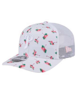 New Era - Men's&nbsp;White Philadelphia Phillies Flamingo Mesh Back 9SEVENTY Stretch-Snap Hat