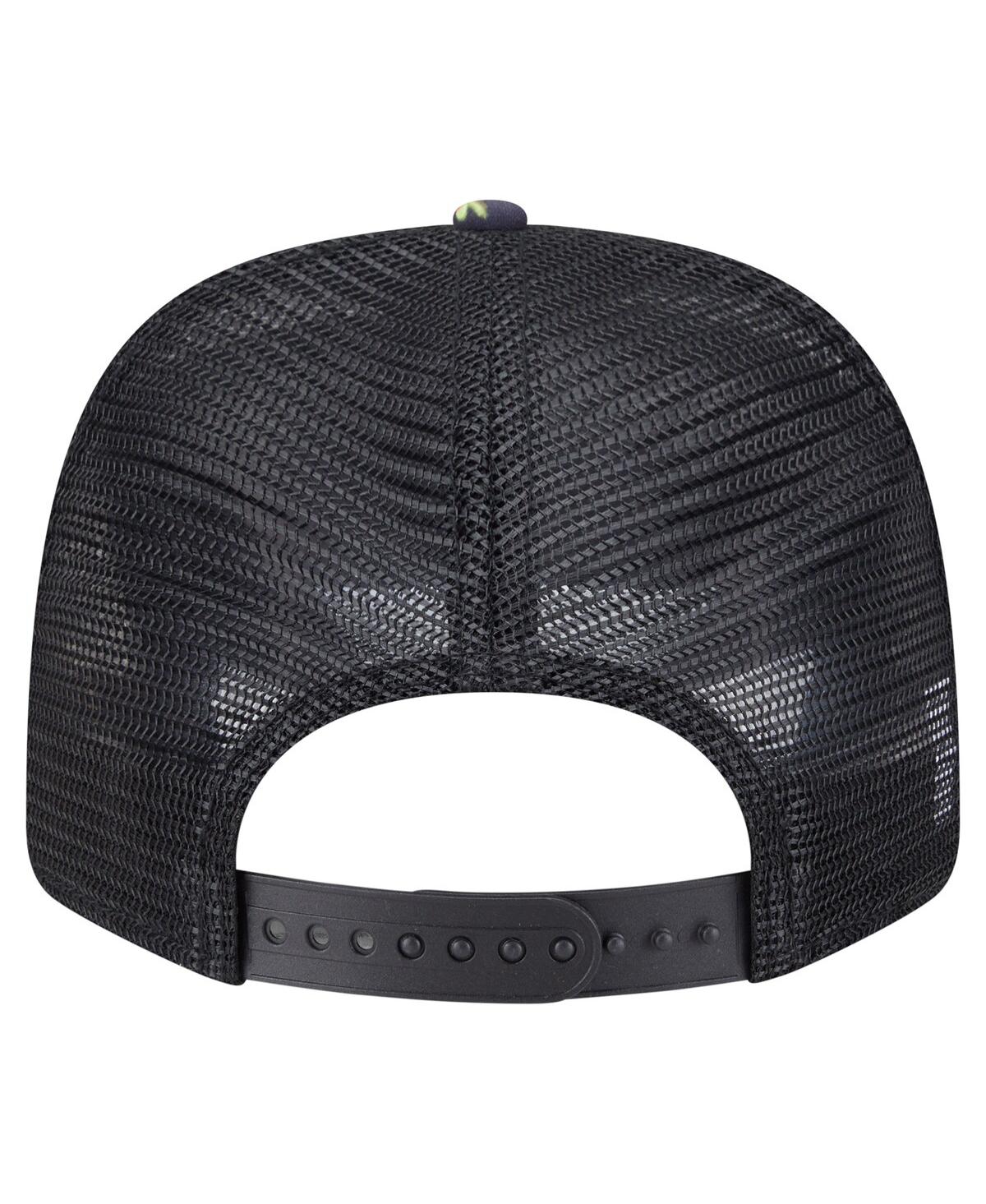 NEW ERA MEN'S BLACK MINNESOTA TWINS ADVENTURE DRINKS PATTERN 9SEVENTY STRETCH-SNAP HAT 