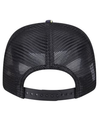 Men's Navy/Black Miami Dolphins Adventure Drinks Pattern 9SEVENTY Stretch Snap Hat