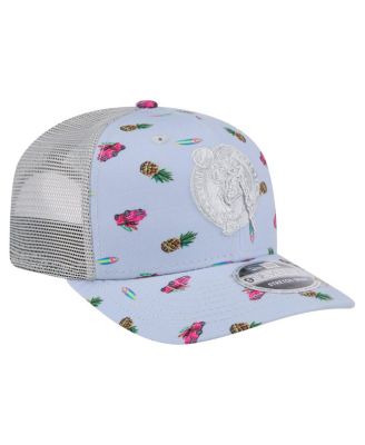 Men's Light Blue/Gray Boston Celtics Adventure Aloha Pattern 9SEVENTY Stretch-Snap Hat