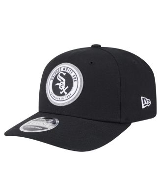 New Era - Men's Black Chicago White Sox Circle Patch 9SEVENTY Stretch-Snap Hat