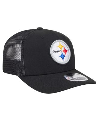 Men's Black Pittsburgh Steelers Main Trucker 9SEVENTY Stretch Snap Hat
