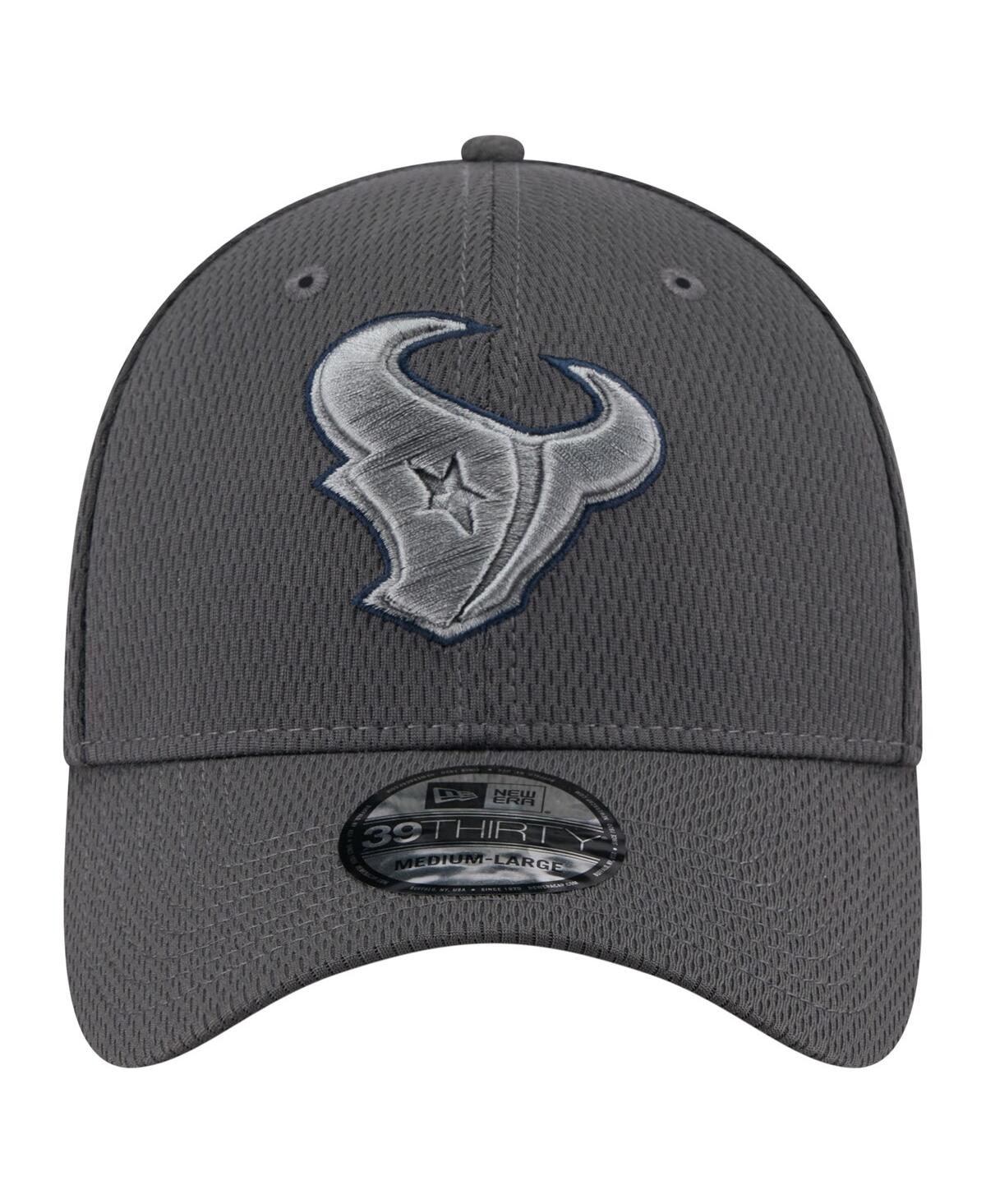 Shop New Era Men's Graphite Houston Texans Main 39thirty Flex Hat