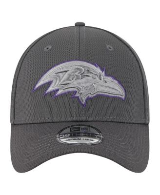 Men's Graphite Baltimore Ravens Main 39THIRTY Flex Hat