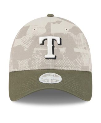 Women's Light Beige/Olive Texas Rangers 2025 Armed Forces Day 9TWENTY Adjustable Hat