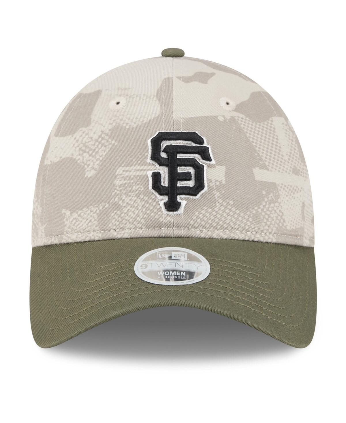 New Era Women's Light Beige/olive San Diego Padres 2025 Armed Forces Day 9twenty Adjustable Hat