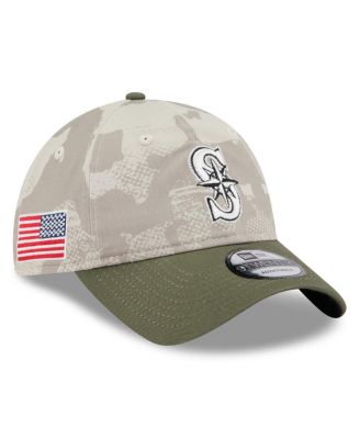 New Era - Men's Light Beige/Olive Seattle Mariners 2025 Armed Forces Day 9TWENTY Adjustable Hat