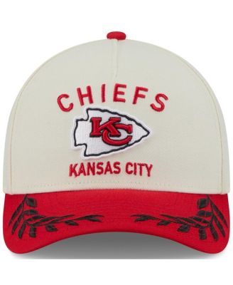 Men's Cream/Red Kansas City Chiefs 2025 NFL Draft 9FORTY A-Frame M-Crown Adjustable Hat