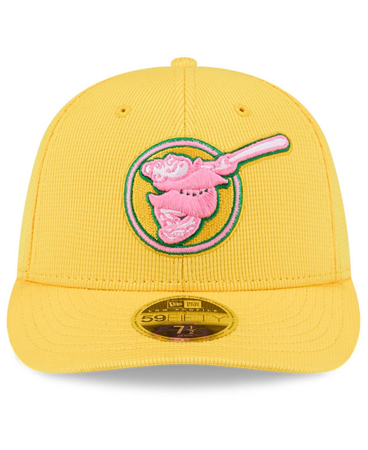 New Era Men's Yellow San Diego Padres City Connect Batting Practice Low Profile 59fifty Fitted Hat