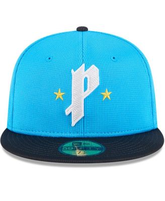 Men's Neptune Blue/Navy Philadelphia Phillies City Connect Batting Practice 59FIFTY Fitted Hat