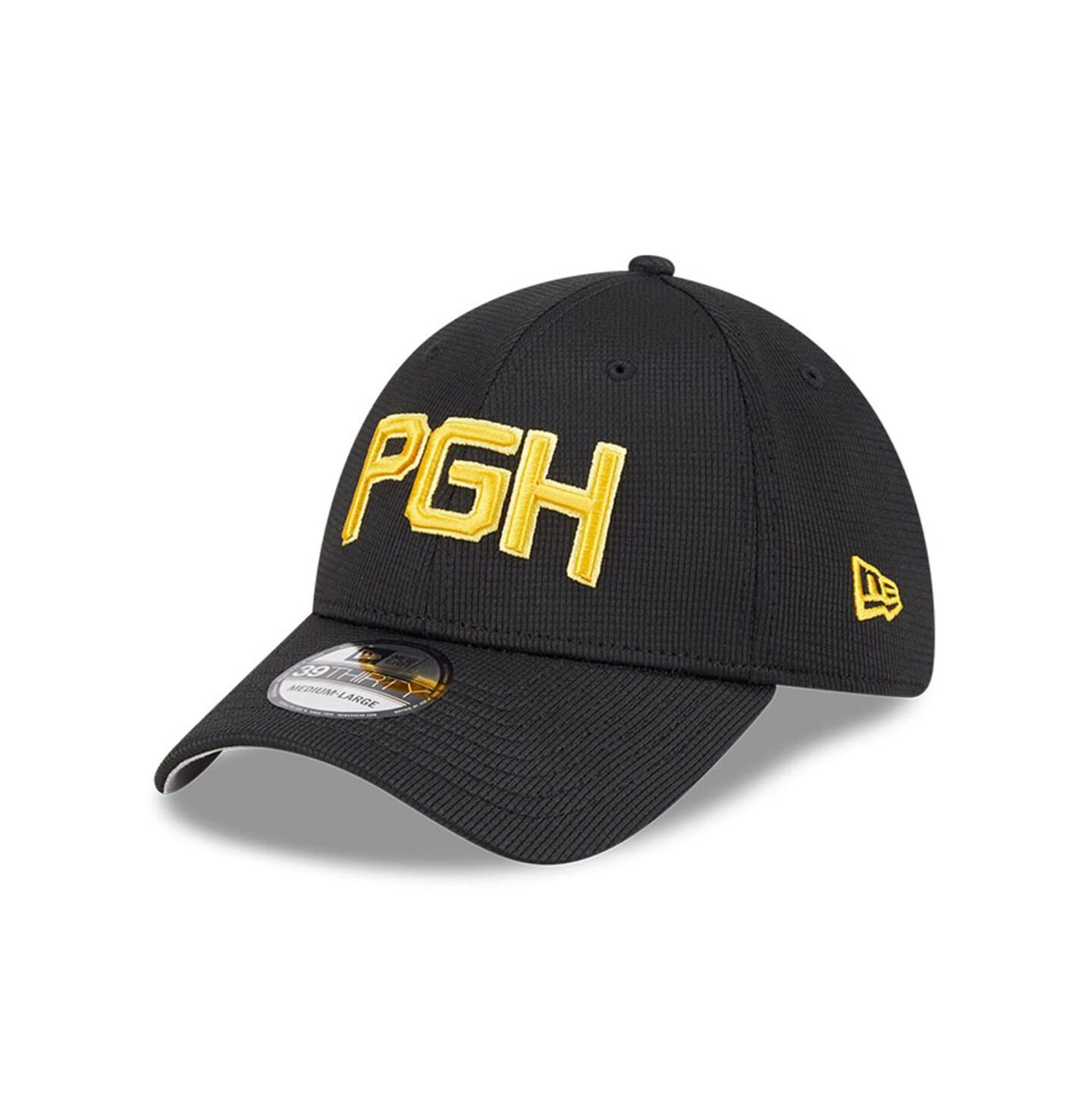 Мужская кепка New Era Black Pittsburgh Pirates City Connect Batting Practice 39THIRTY Flex Hat — фото 1