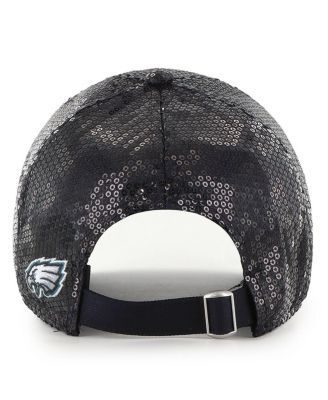Women's Black Philadelphia Eagles Dazzle Clean Up Adjustable Hat