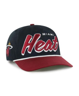 '47 Brand - Men's Black/Red Miami Heat Dropshadow Rope Hitch Adjustable Hat