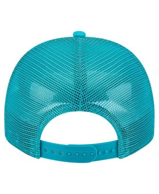 Men's Aqua Miami Dolphins Vintage Team Rope A-Frame Trucker 9FIFTY Snapback Hat