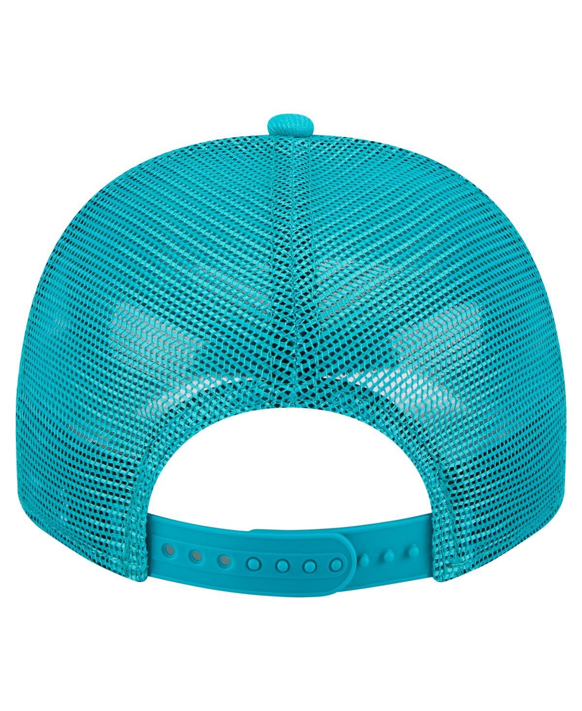 New Era Men's Aqua Miami Dolphins Vintage Team Rope A-frame Trucker 9fifty Snapback Hat
