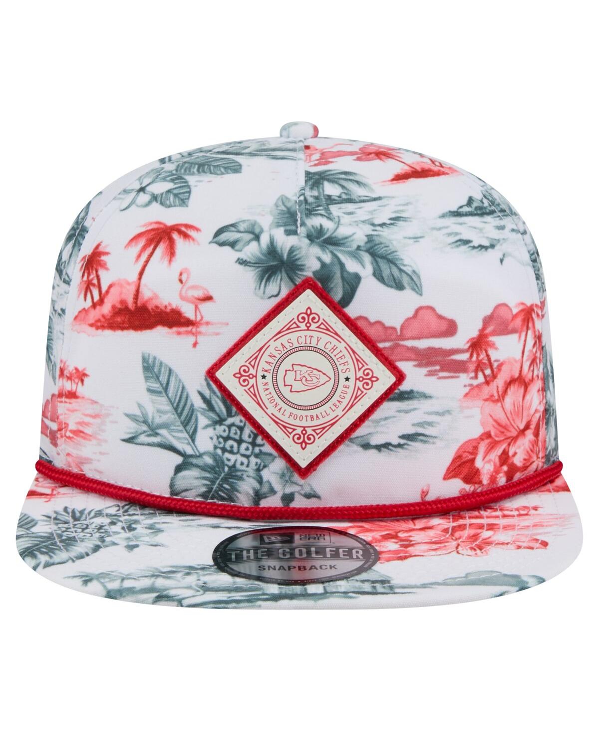 NEW ERA MEN'S WHITE KANSAS CITY CHIEFS ADVENTURE GOLFER SNAPBACK HAT 