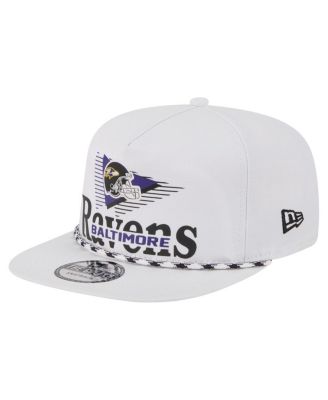 New Era - Men's White Baltimore Ravens Collide Golfer Snapback Hat