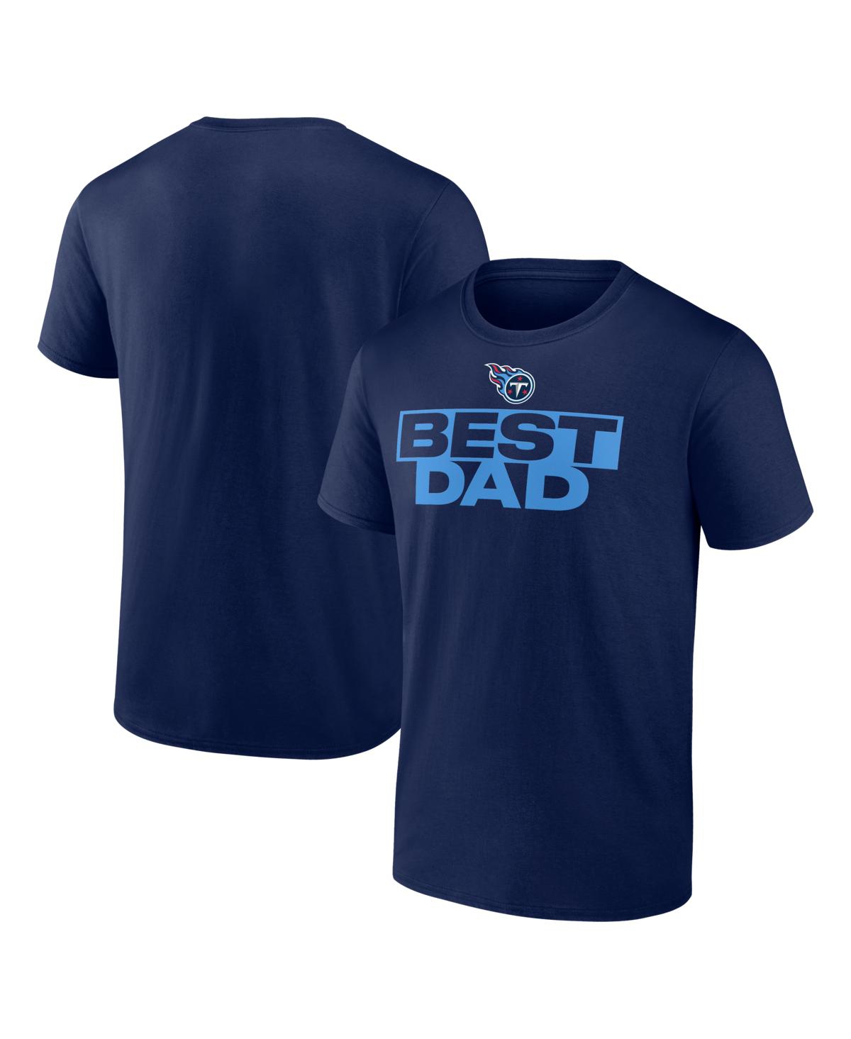 Logo Athletic Men's Navy Tennessee Titans Best Dad T-shirt