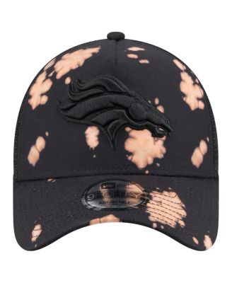 Men's Black Denver Broncos Bleached 9FORTY A-Frame Adjustable Hat