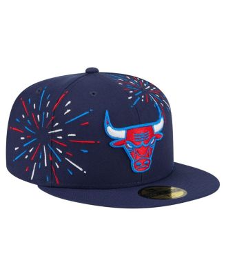 Men's Navy Chicago Bulls Americana Fireworks 59FIFTY Fitted Hat