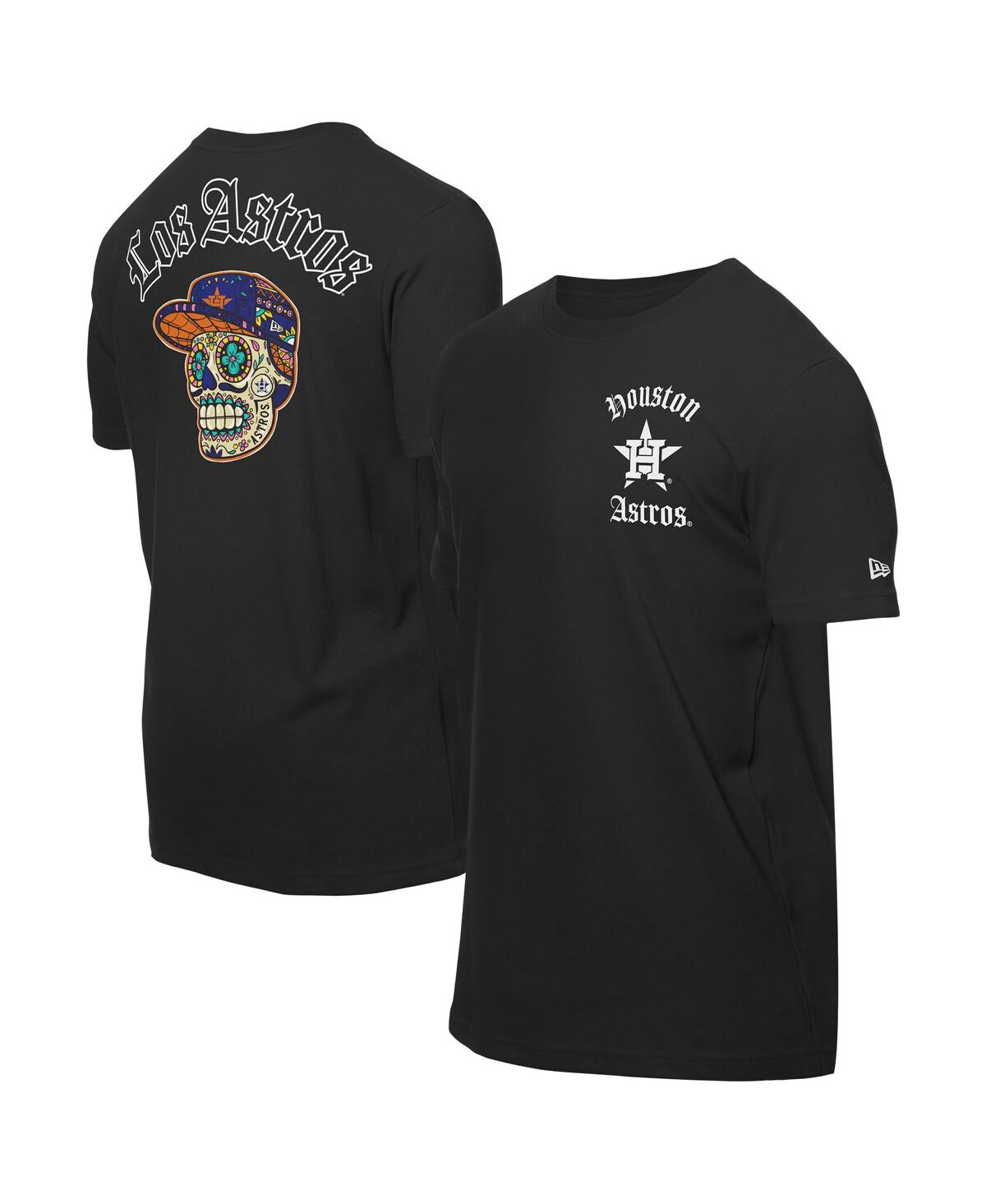 NEW ERA MEN'S BLACK HOUSTON ASTROS SUGAR SKULLS T-SHIRT 