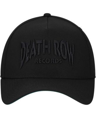 Men's Black Death Row Records A-Frame Tonal Adjustable Hat