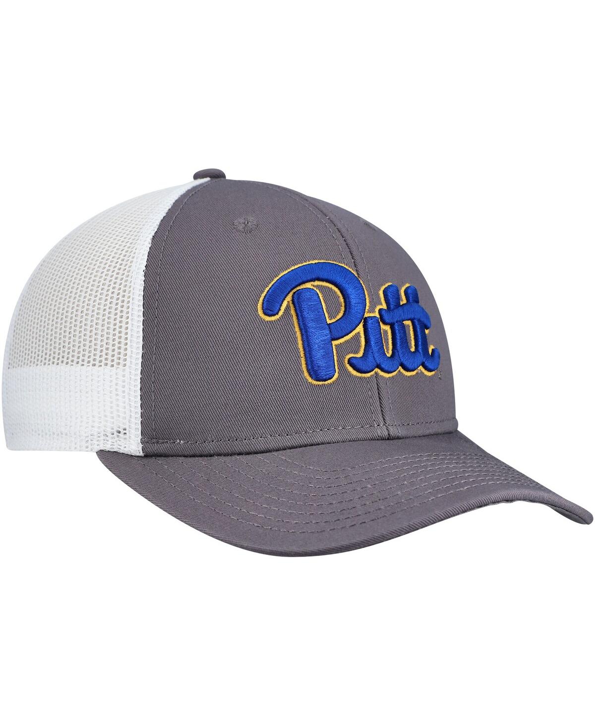 Top Of The World Men's Gray/white Pitt Panthers Victory Baseline Trucker Adjustable Hat