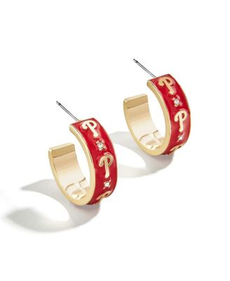 WEAR by Erin Andrews - Philadelphia Phillies Enamel Hoop Earrings
