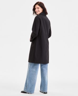 Petite Single-Breasted Trench Coat