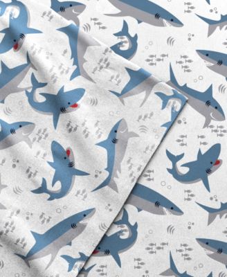 Sharks 4-Pc. Sheet Set, Full