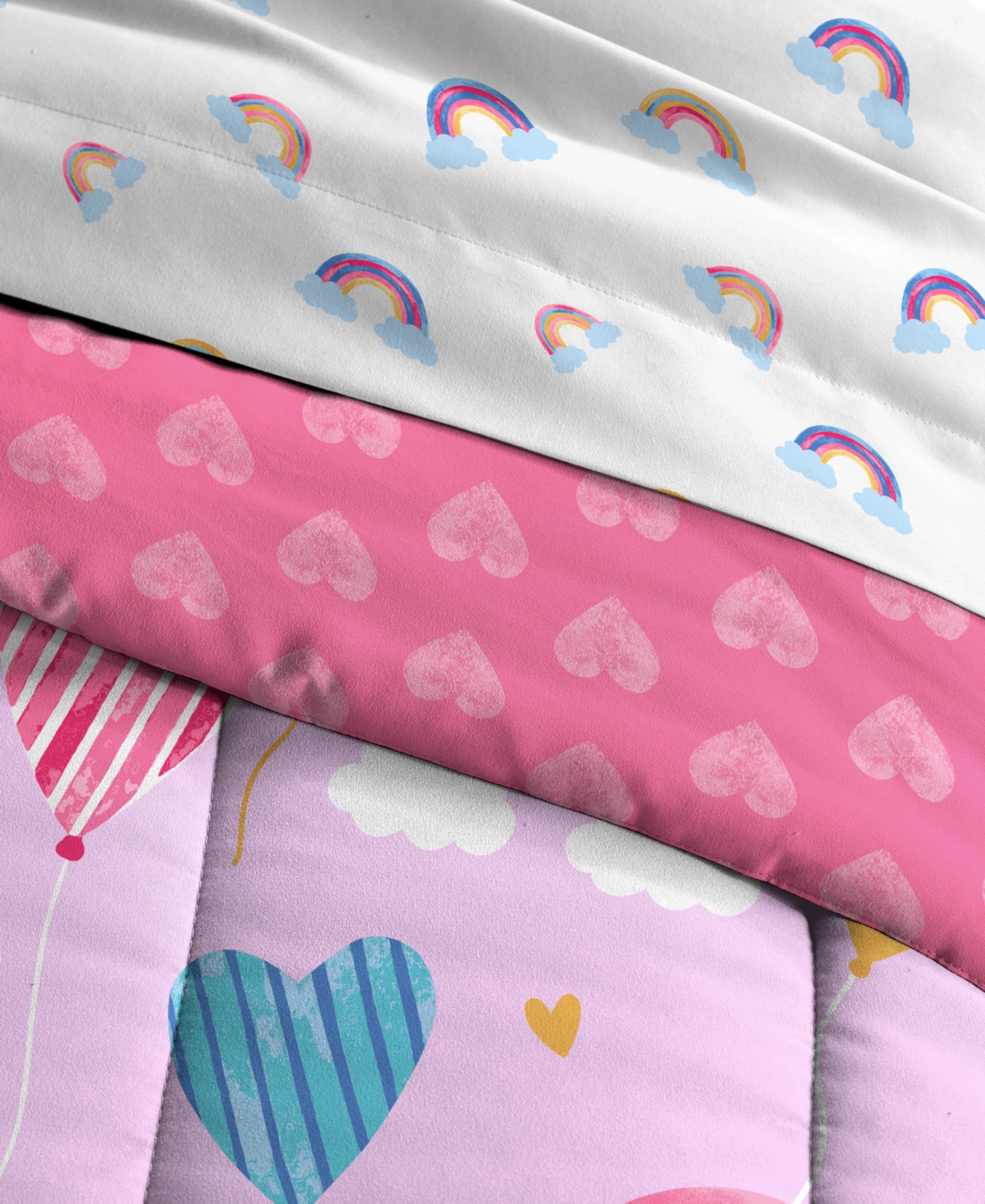 Dream Factory Balloon Hearts Reversible 5-pc. Comforter Set, Twin